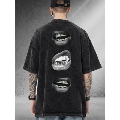 KW MODA Men's Leisure T-Shirt and for Shirt for Spring/Summer One-Color Standard Printed Model KWDM01-183b Made in China