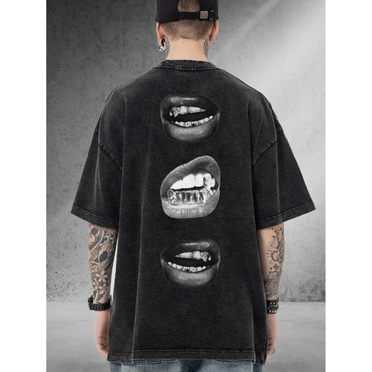 KW MODA Men's Leisure T-Shirt and for Shirt for Spring/Summer One-Color Standard Printed Model KWDM01-183b Made in China