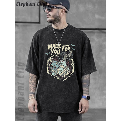 KW MODA Men's Leisure T-Shirt and for Shirt for Spring/Summer One-Color Standard Printed Model KWDM01-145b Made in China