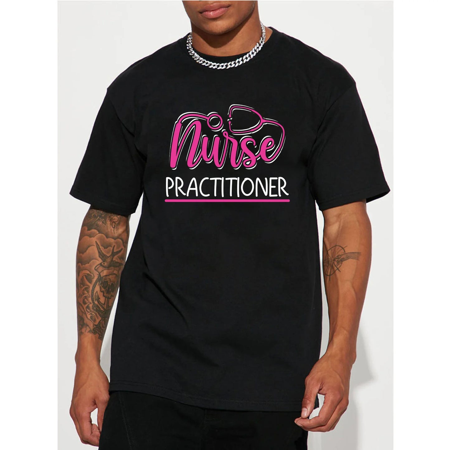 KW MODA Men's Leisure T-Shirt and for Spring/Summer One-Color Standard Printed Made in China Model KWDM01-1143a