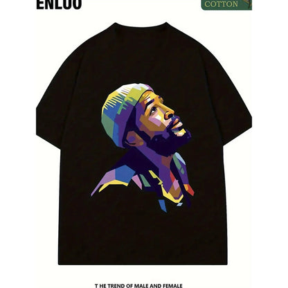 Men's Leisure One Color T-Shirt and for Polo for Spring/Summer Standard Printed Made in China