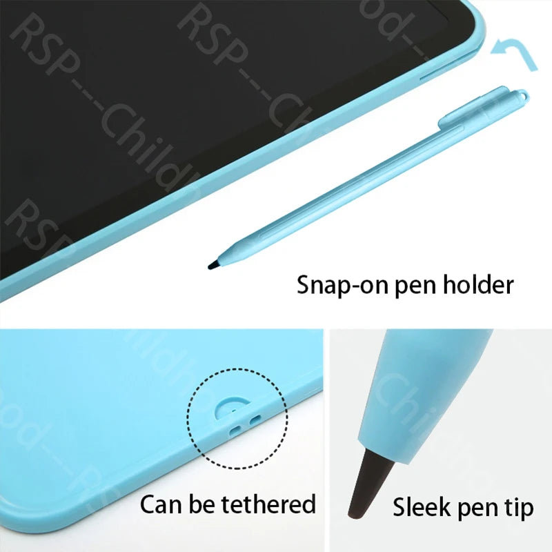 11/13/16 Inch Kids Chalkboard LCD Writing Board Tablet Drawing Painting Educational Toy for Children Aged 3-8 Years Boys Girls