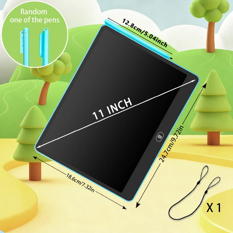 11/13/16 Inch Kids Chalkboard LCD Writing Board Tablet Drawing Painting Educational Toy for Children Aged 3-8 Years Boys Girls