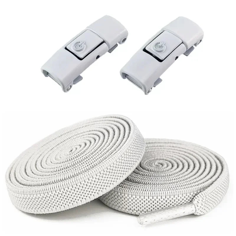8MM No Tie Shoe Laces Press Lock Shoelaces Without Ties Elastic Laces Sneaker No Tie Shoelaces for Shoe Accessories Lacci Scarpe