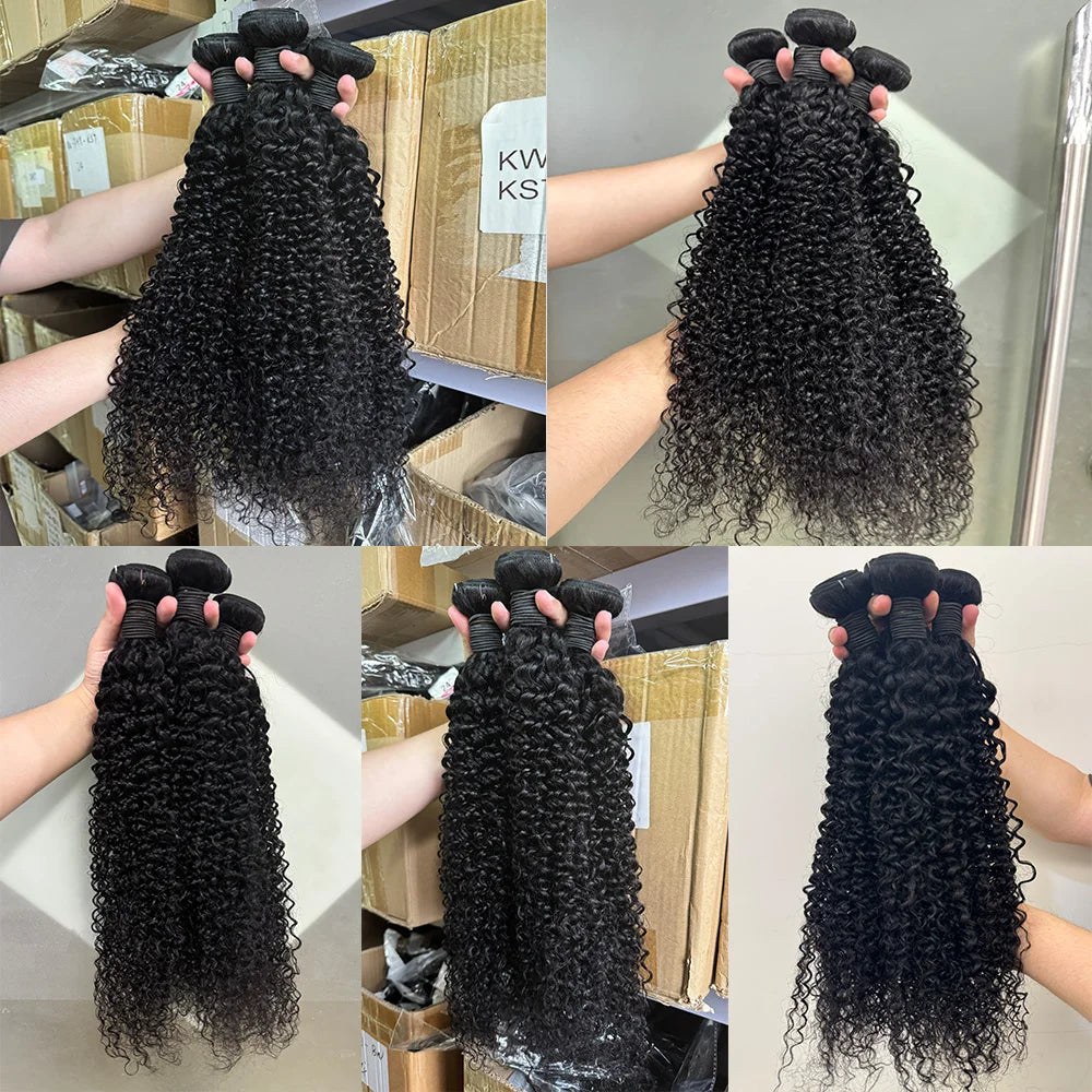 12A Kinky Curly Hair Bundles 1/3/4 Pcs Jerry Curly Bundles Human Hair 22 Inch Burmese Curly Hair Bundles 3-5 Days Delivery