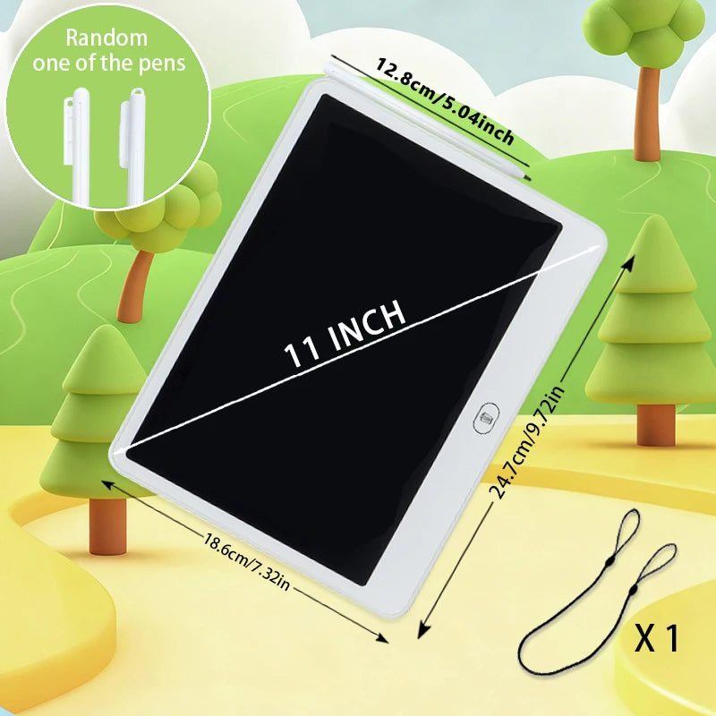 11/13/16 Inch Kids Chalkboard LCD Writing Board Tablet Drawing Painting Educational Toy for Children Aged 3-8 Years Boys Girls