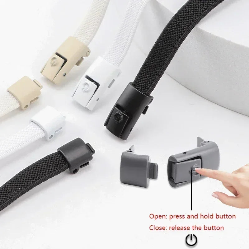 8MM No Tie Shoe Laces Press Lock Shoelaces Without Ties Elastic Laces Sneaker No Tie Shoelaces for Shoe Accessories Lacci Scarpe