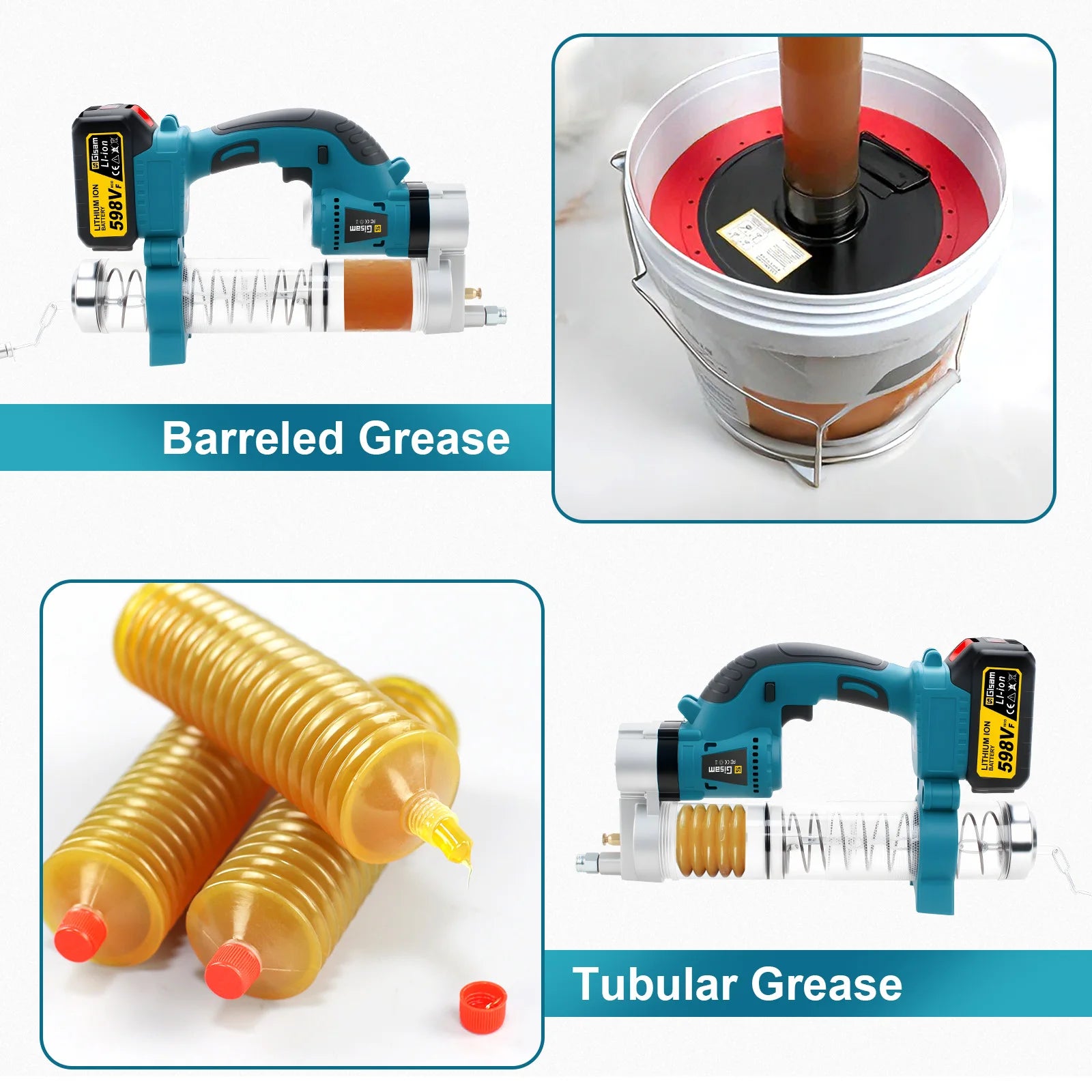 10000PSL 69Mpa Cordless Electric Grease Gun High Pressure Car Lubricating Oil Car Maintenance Tool For Makita 18v Battery Pins